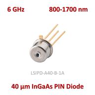 PIN فوتودیود InGaAs مناسب محدوده طیفی 1700-800 نانومتر با سطح حساس 40um و فرکانس قطع 6GHz دارای لنز کروی