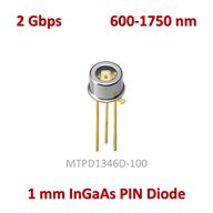 <p>PIN فوتودیود InGaAs مناسب محدوده طیفی 1750-600 نانومتر با سطح حساس 1mm و فرکانس کاری 2Gbps</p>