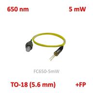 <p>دیود لیزر فایبرکوپل تک مد 650 نانومتر با توان خروجی 5 میلی‌وات و<strong> سوکت FC</strong></p>