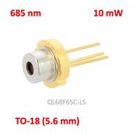 <p>دیود لیزر 685 نانومتر 10 میلی‌وات با جریان کاری 25 میلی‌آمپر و ولتاژ کاری 2.3 ولت</p>